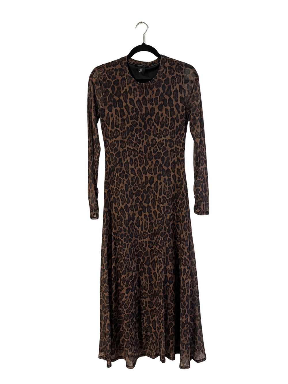 Rachel Zoe Brown Leopard Long Sleeve Maxi Dress